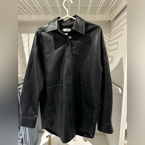 OVERSIZED BABATON LEATHER JACKET